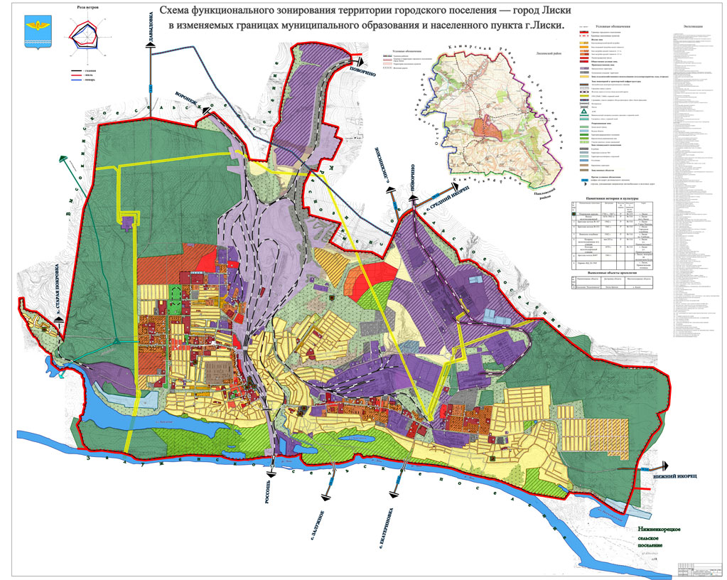 Генеральный план городского поселения город Лиски